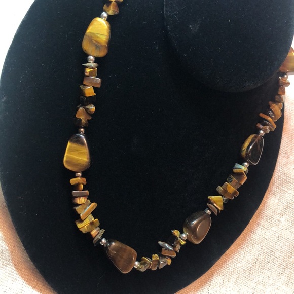 Beautiful Tiger eyes necklace 18-20” - Picture 2 of 10